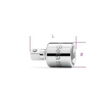 RACCORDO CON ATTACCO QUADRO FEMMINA 3/8" E MASCHIO 1/4" CROMATO ART. 910/15   