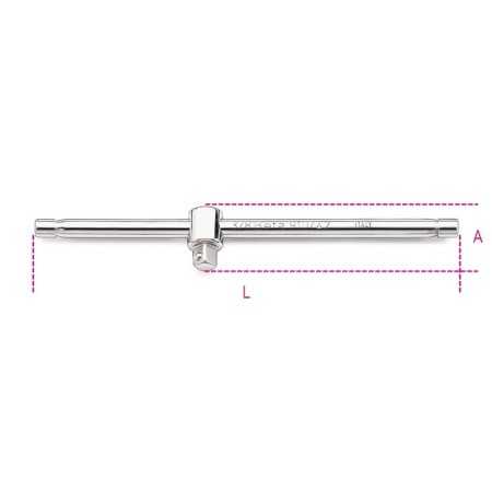 QUADRO MASCHIO 3/8" CON SPINA SCORREVOLE CROMATO ART. 910/42   
