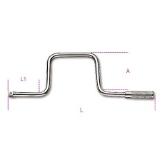 QUADRO MASCHIO 3/8" CON MANOVELLA E IMPUGNATURA IN METALLO ART. 910/46   