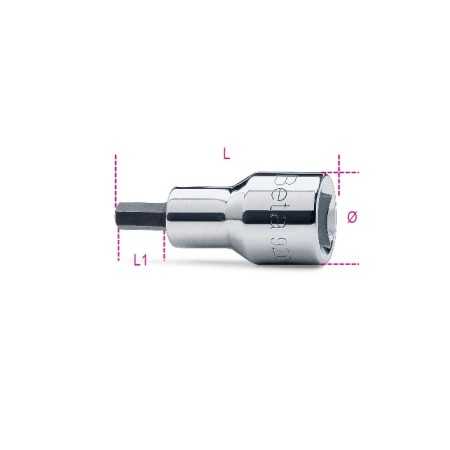 CHIAVI A BUSSOLA MASCHIO ESAGONALE CON QUADRO FEMMINA 1/2" CROMATE  DA 3/16" ART. 920PE/AS   