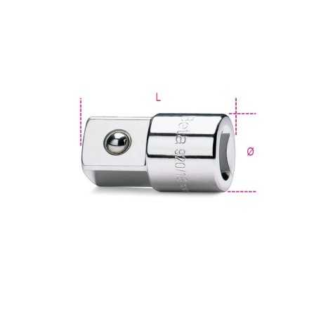 RACCORDO CON ATTACCO QUADRO FEMMINA 1/2" E MASCHIO 3/4" CROMATO ART. 920/16   