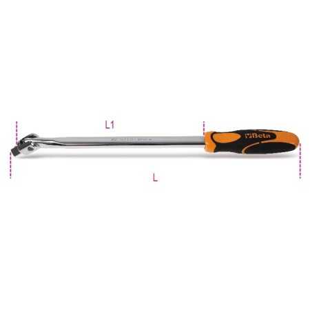 QUADRO MASCHIO 1/2" SNODATO CON IMPUGNATURA TIPO LUNGO CROMATO ART. 920/36AL   