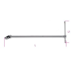 Quadro maschio snodato 1/2" snodato a T cromato art. 920/40