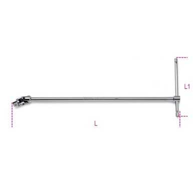 Quadro maschio snodato 1/2" snodato a T cromato art. 920/40