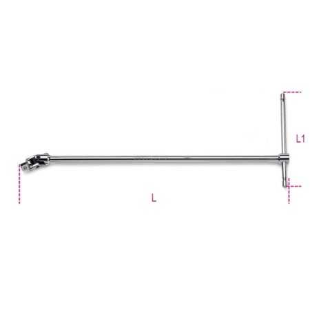 Quadro maschio snodato 1/2" snodato a T cromato art. 920/40