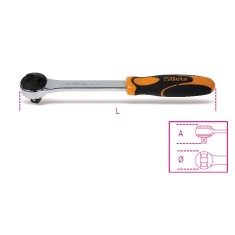 CRICCHETTO REVERSIBILE CON ATTACCO QUADRO MASCHIO 1/2" CROMATO ART. 920/55Q   