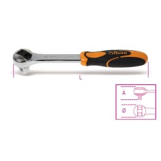 CRICCHETTO REVERSIBILE CON ATTACCO QUADRO MASCHIO 1/2" CROMATO ART. 920/55X   