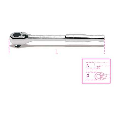 CRICCHETTO REVERSIBILE CON ATTACCO QUADRO MASCHIO 1/2" CROMATO ART. 920M/55   