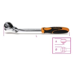 CRICCHETTO REVERSIBILE SNODATO CON ATTACCO QUADRO MASCHIO 1/2" CROMATO ART. 920/56A   