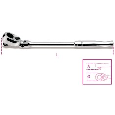 CRICCHETTO REVERSIBILE SNODATO CON ATTACCO QUADRO MASCHIO 1/2" CROMATO ART. 920M/56   