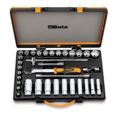 30 CHIAVI A BUSSOLA POLIGONALI E 5 ACCESSORI IN CASSETTA DI LAMIERA ART. 920B/C30Q   