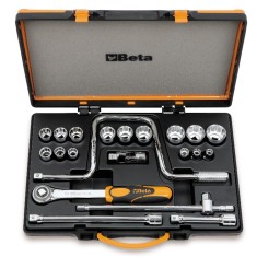 15 CHIAVI A BUSSOLA POLIGONALI E 6 ACCESSORI IN CASSETTA DI LAMIERA ART. 920AS/C15   