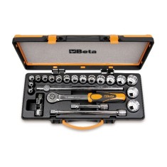 17 CHIAVI A BUSSOLA POLIGONALI E 5 ACCESSORI IN CASSETTA DI LAMIERA ART. 920AS/C17X   