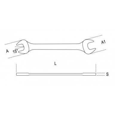 chiavi a forchetta doppia art. 55 mm. 4X5