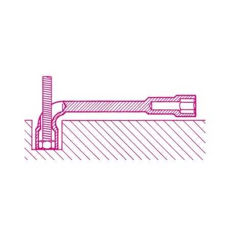 CHIAVI A PIPA DOPPIE ESAGONALI-POLIGONALI CROMATE LUCIDE MM 20x20 ART. 932   