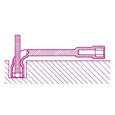 CHIAVI A PIPA DOPPIE ESAGONALI CROMATE LUCIDE MM 6x6 ART. 933   