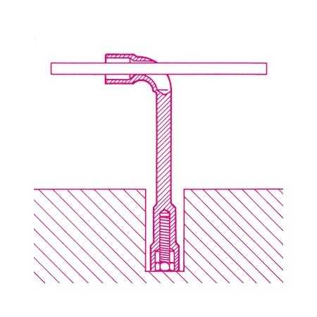CHIAVI A PIPA DOPPIE ESAGONALI CROMATE LUCIDE MM 21x21 ART. 933   