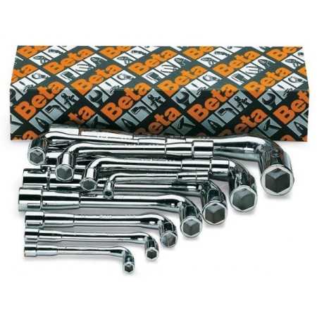 SERIE 11 CHIAVI A PIPA DOPPIE ESAGONALI CROMATE LUCIDE ART. 933/S11   