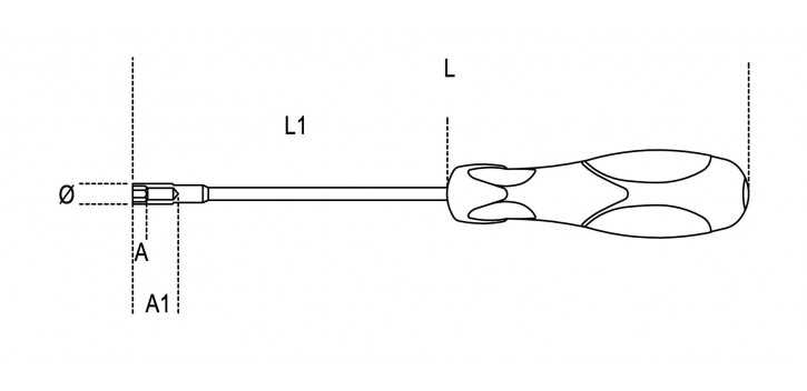 CHIAVI A BUSSOLA ESAGONALE PROFONDA TIPO LUNGO MM 8 ART. 944BX   