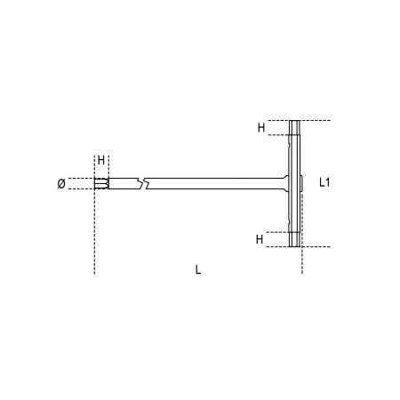 CHIAVI A T CON TRE ESTREMITA' MASCHIO PER VITI CON IMPRONTA TORX® T20 ART. 951TX   