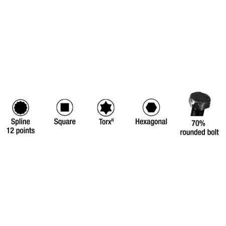 Chiave autoserrante a ripresa automatica per esagoni da 8 a 32 186 8-32 Beta