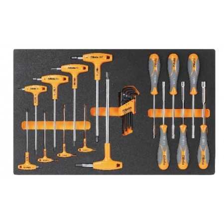 TERMOFORMATO MORBIDO CON ASSORTIMENTO DI 24 ATTREZZI BETA M60