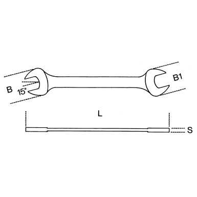 chiavi a forchetta doppie lucide art. 55MP  6x7