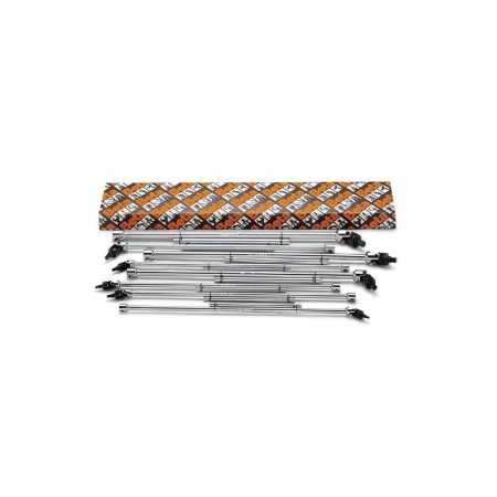 SERIE DI 8 CHIAVI A T CON MASCHIO SNODATO PER VITI CON IMPRONTA TORX®CROMATE ART. 953TX/S8   