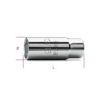 CHIAVI A BUSSOLA CON ATTACCO QUADRO FEMMINA 1/2" PER CANDELE D'ACCENSIONE 20,8 13/16 ART. 956C   