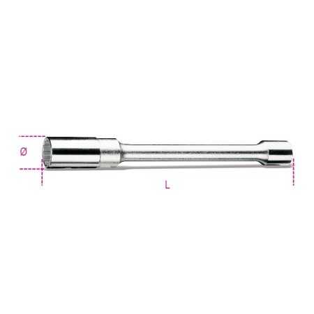 CHIAVI A BUSSOLA POLGONALI CON ATTACCO QUADRO FEMMINA 1/2" TIPO LUNGO PER CANDELE D'ACCENSIONE 16 5/8 ART. 956L   