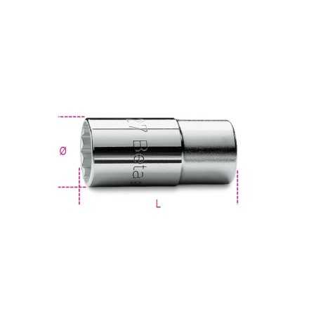 CHIAVI A BUSSOLA CON ATTACCO QUADRO FEMMINA 1/2" PER INIETTORI MOTORI DIESEL MM 27 ART. 960   