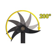 SERIE DI 3 LEVE CON TESTA SNODATA PIATTA CURVA ART. 966/C3    2