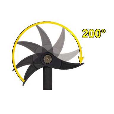 SERIE DI 3 LEVE CON TESTA SNODATA PIATTA CURVA ART. 966/C3   