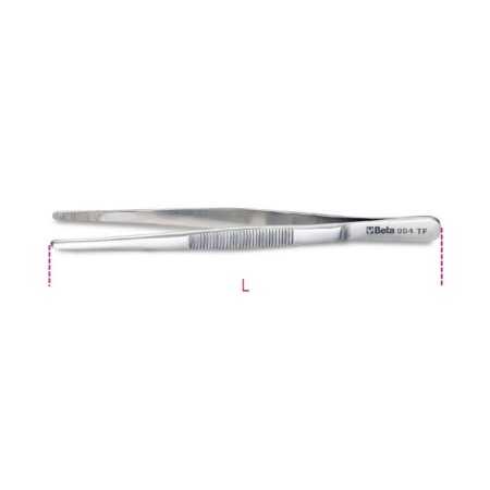 PINZETTA A MOLLA ANTIACIDO ANTIMAGNETICA A PUNTE LARGHE DIRITTE ARROTONDATE ART. 994TF   