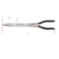 PINZE A BECCHI MEZZOTONDI LUNGHISSIMI DIRITTI ZIGRINATI ART. 1009L/D   