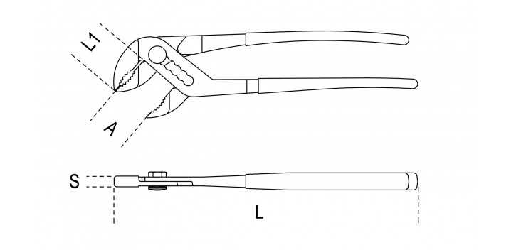 PINZA REGOLABILE CERNIERA SOPRAPPOSTA ART. 1044   