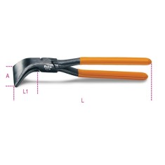 PINZA A BECCHI LARGHI PIEGATI A 45° PER LATTONIERI ART. 1078   