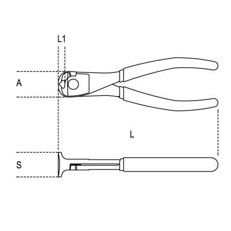 TRONCHESI A GRANDE EFFETTO A TAGLIENTI FRONTALI IMPUGNATURA BIMATERIALE L MM 160 ART. 1088BM   