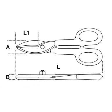 CESOIE MODELLO AMERICANO LAME LARGHE DIRITTE L~300 ART. 1112   