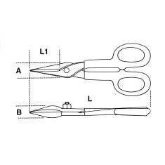 CESOIE MODELLO AMERICANO LAME STRETTE DIRITTE L~350 ART. 1114    2