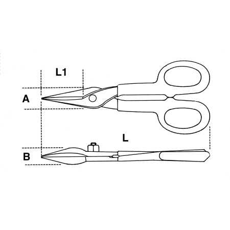 CESOIE MODELLO AMERICANO LAME STRETTE DIRITTE L~350 ART. 1114   