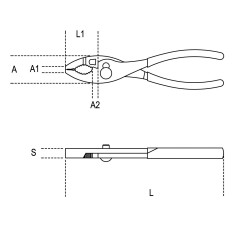 PINZA REGOLABILE A DUE POSIZIONI L MM 200 ART. 1153    2