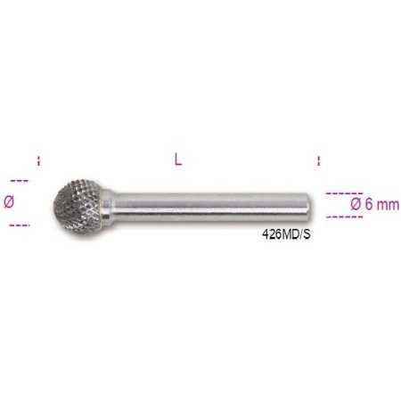 LIME ROTATIVE IN METALLO DURO TAGLIO INCROCIATO HM6 MM 8 ART. 426MD/S8