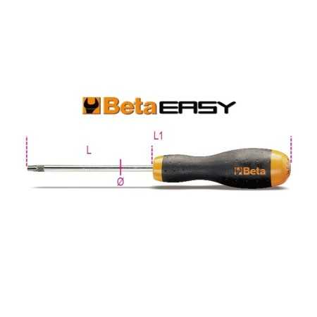 CHIAVI MASCHIO CON IMPUGNATURA PER VITI CON IMPRONTA TAMPER RESISTANT TORX® T15 ART. 1208RTX   