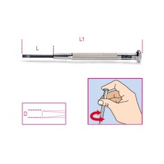 MICROGIRAVITE PER VITI SENZA TESTA CON INTAGLIO D MM 1,8 ART. 1229LP   