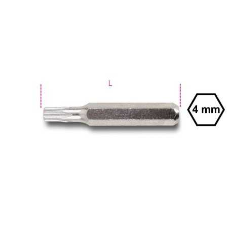 INSERTI 4 MM PER VITI CON IMPRONTA TAMPER RESISTANT TORX® T9 ART. 1256RTX   