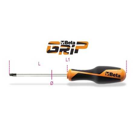 CHIAVI MASCHIO CON IMPUGNATURA PER VITI CON IMPRONTA TORX® T5 ART. 1267TX   