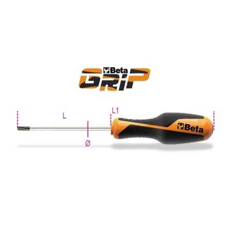 CHIAVI MASCHIO CON IMPUGNATURA PER VITI CON IMPRONTA TAMPER RESISTANT TORX® T25 ART. 1268RTX   