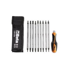 ASSORTIMENTO DI 9 GIRAVITE BIVALENTI E 1 IMPUGNATURA DI MANOVRA IN ASTUCCIO ART. 1281BG/A9   