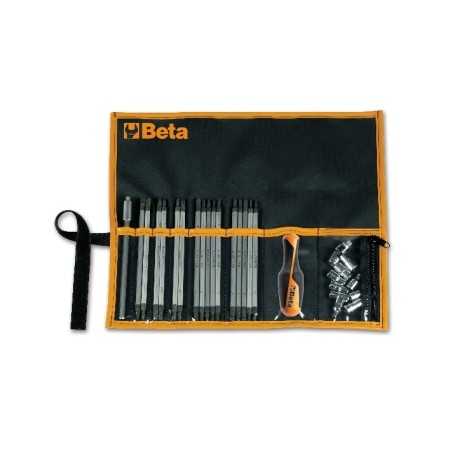 ASSORTIMENTO DI 16GIRAVITE BIVALENTI 9CHIAVI A BUSSOLA 1/4" 2 ACCESSORI E 1 IMPUGNATURA DI MANOVRA ART. 1281BG/B28A   
